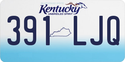 KY license plate 391LJQ
