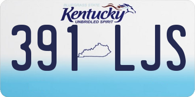 KY license plate 391LJS