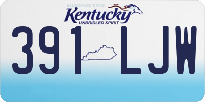 KY license plate 391LJW