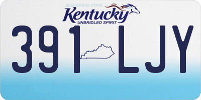 KY license plate 391LJY
