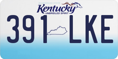 KY license plate 391LKE