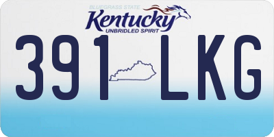 KY license plate 391LKG