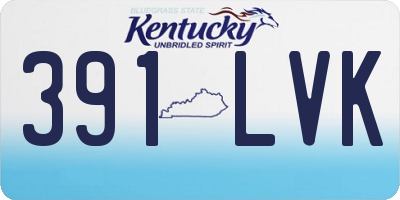 KY license plate 391LVK