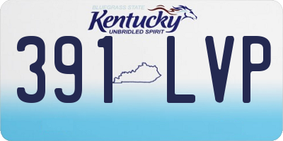 KY license plate 391LVP