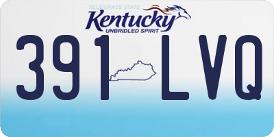 KY license plate 391LVQ