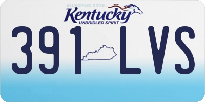 KY license plate 391LVS