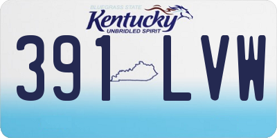 KY license plate 391LVW