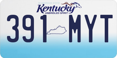 KY license plate 391MYT