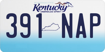 KY license plate 391NAP