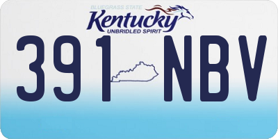 KY license plate 391NBV