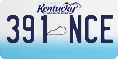 KY license plate 391NCE