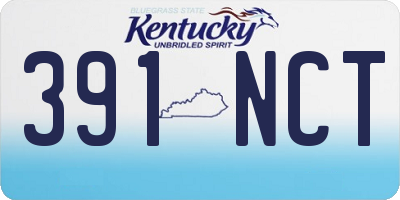 KY license plate 391NCT