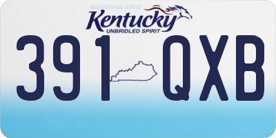 KY license plate 391QXB