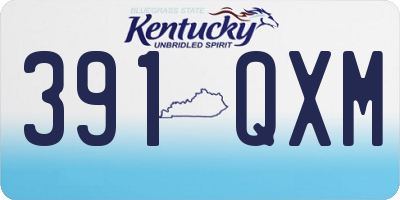 KY license plate 391QXM