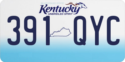 KY license plate 391QYC