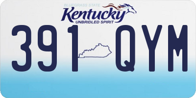 KY license plate 391QYM