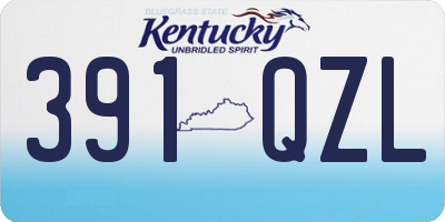 KY license plate 391QZL