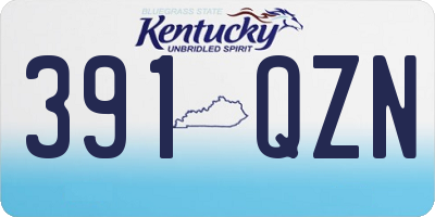 KY license plate 391QZN