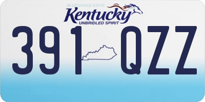 KY license plate 391QZZ