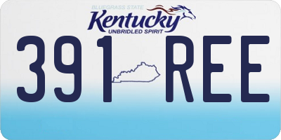 KY license plate 391REE