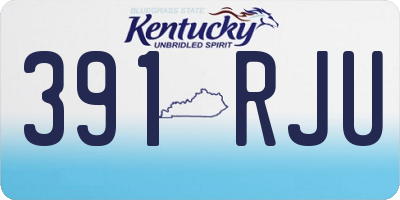 KY license plate 391RJU