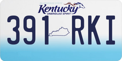KY license plate 391RKI