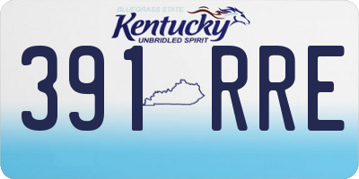KY license plate 391RRE