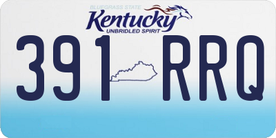 KY license plate 391RRQ