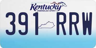 KY license plate 391RRW