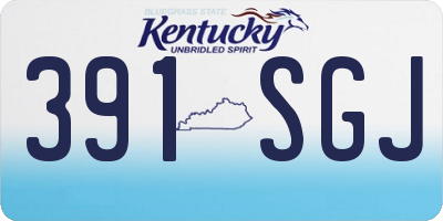 KY license plate 391SGJ