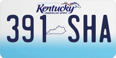 KY license plate 391SHA