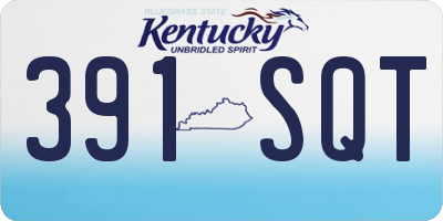KY license plate 391SQT