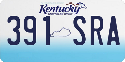 KY license plate 391SRA