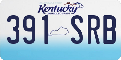 KY license plate 391SRB