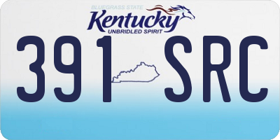 KY license plate 391SRC