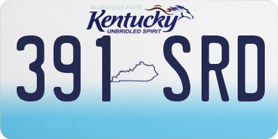 KY license plate 391SRD
