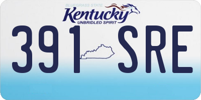 KY license plate 391SRE