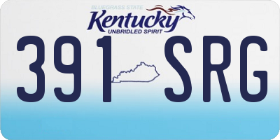 KY license plate 391SRG