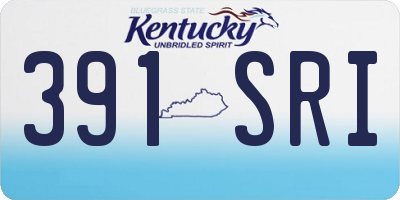KY license plate 391SRI