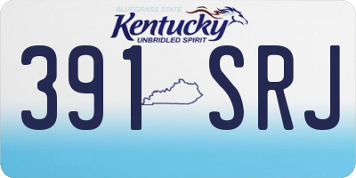KY license plate 391SRJ