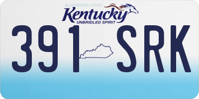 KY license plate 391SRK