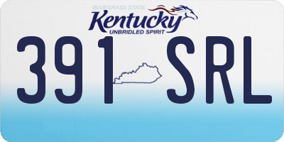 KY license plate 391SRL