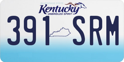 KY license plate 391SRM