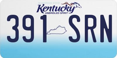 KY license plate 391SRN