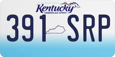 KY license plate 391SRP