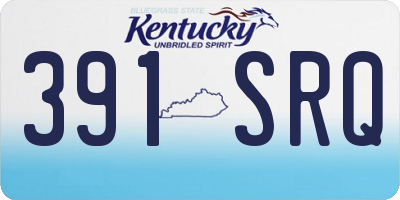KY license plate 391SRQ