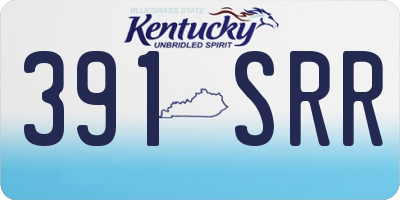 KY license plate 391SRR