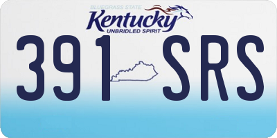 KY license plate 391SRS