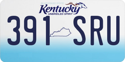 KY license plate 391SRU