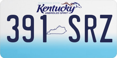 KY license plate 391SRZ